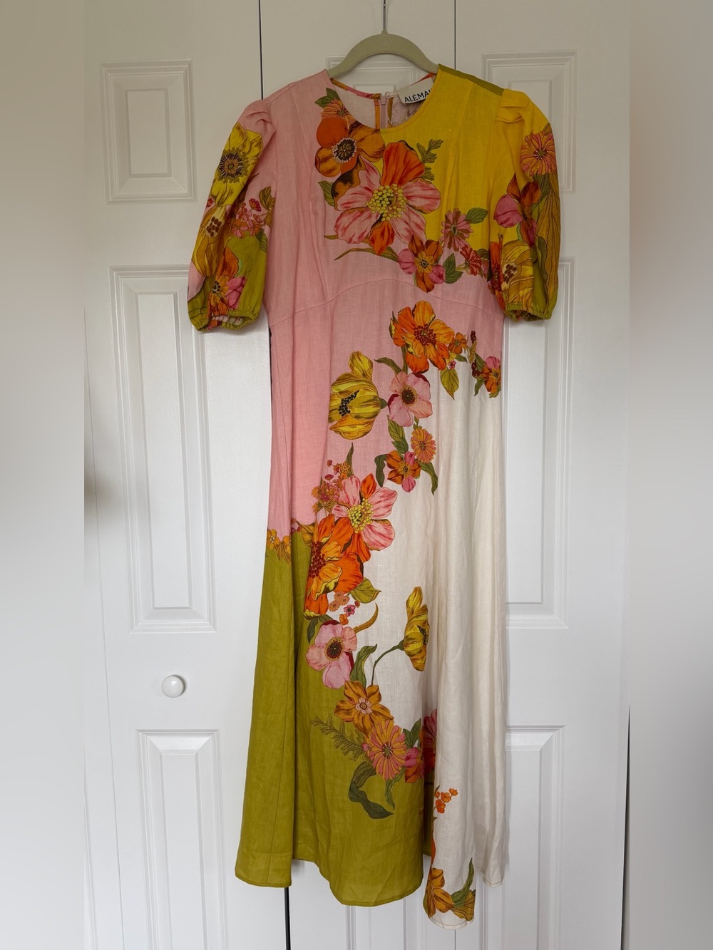 Alemais Linen Floral Maxi Dress, US 8